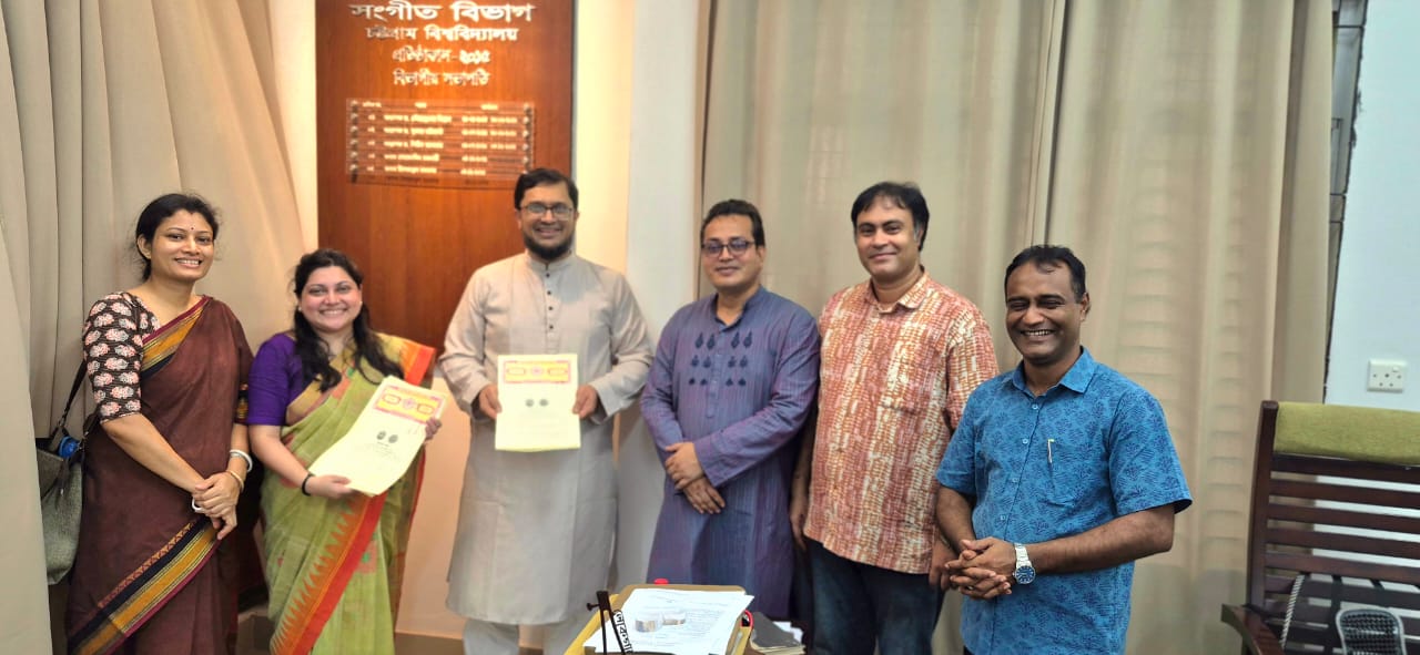 Signing of a MoU between the Department of Music, University of Chittagong, and Darul Irfan Research Institute  (DIRI)